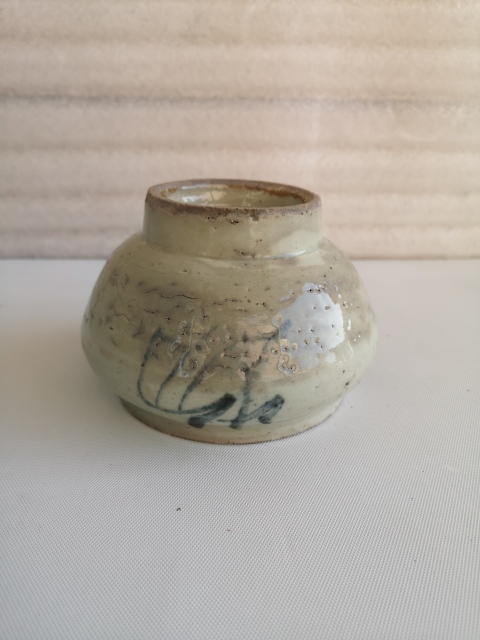古玩陶瓷晚清青花文字罐拍賣,當前價格398元