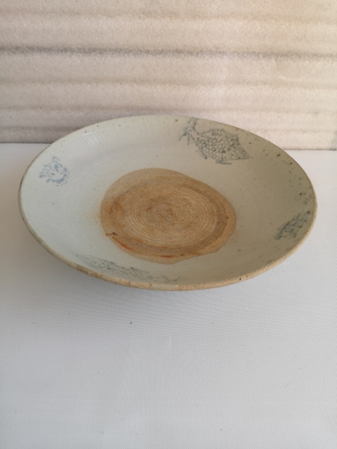 古玩陶瓷清代青花盤拍賣,當前價格580元