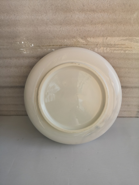 古玩陶瓷上世紀晚期花鳥紋彩瓷盤拍賣,當前價格398元