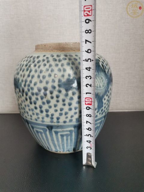 古玩陶瓷清中.花卉青花罐拍賣,當(dāng)前價格496元
