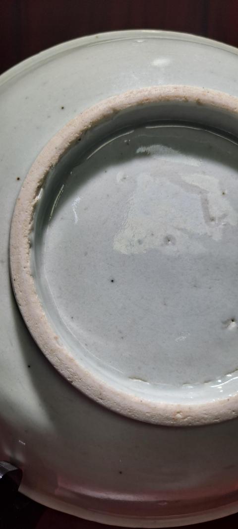 古玩陶瓷清中早藍料彩盤拍賣，當前價格1800元