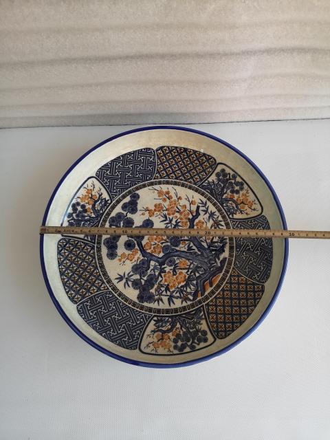 古玩陶瓷歲寒三友松竹梅彩瓷盤拍賣,當前價格398元