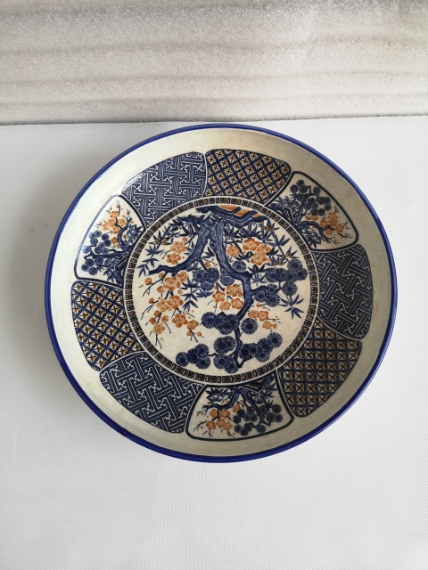 古玩陶瓷歲寒三友松竹梅彩瓷盤拍賣,當前價格398元