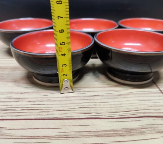 古玩陶瓷內紅釉外烏金釉杯拍賣,當前價格260元