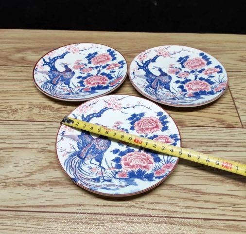 古玩陶瓷日本昭和花鳥紋彩繪盤拍賣,當前價格260元