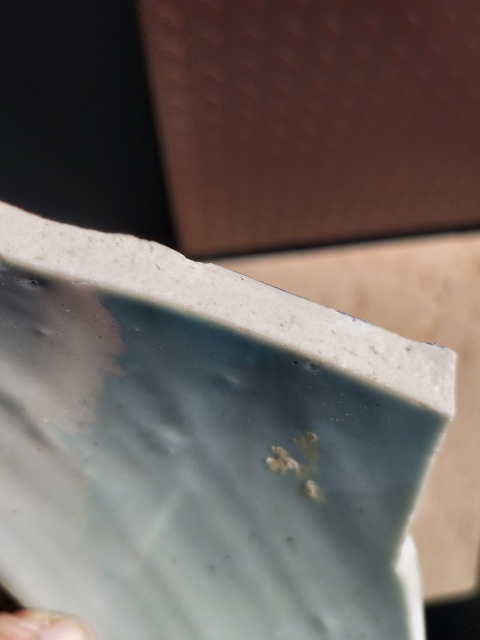 古玩陶瓷明代晚期精品大塊青花瓷片拍賣，當前價格80元