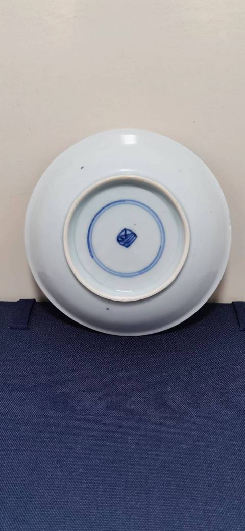 古玩陶瓷青花松鼠葡萄紋杯碟（一套）拍賣，當前價格2000元