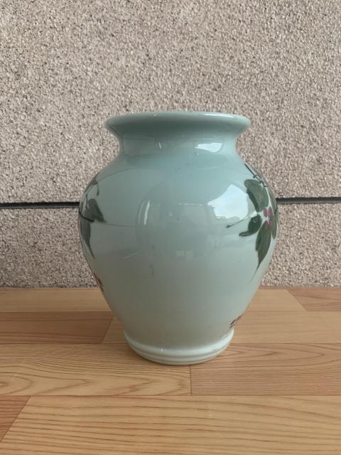 古玩陶瓷八十年代葡萄紋罐拍賣,當前價格350元