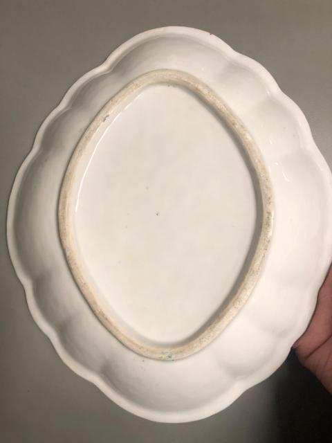 古玩陶瓷清代道光至咸豐花鳥花蝶紋廣彩盤拍賣，當(dāng)前價(jià)格1600元