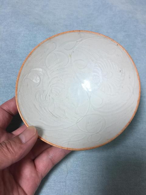 古玩陶瓷影青釉花卉紋碗拍賣，當前價格2500元
