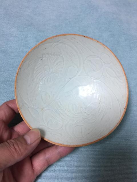 古玩陶瓷影青釉花卉紋碗拍賣，當前價格2500元