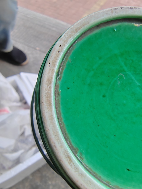 古玩陶瓷民國瓜皮綠顏料罐拍賣，當(dāng)前價格1600元