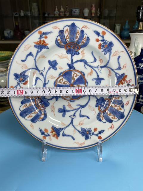古玩陶瓷康熙極品青花五彩描金徽章紋盤(英國貴族定制)拍賣,當前價格1600元