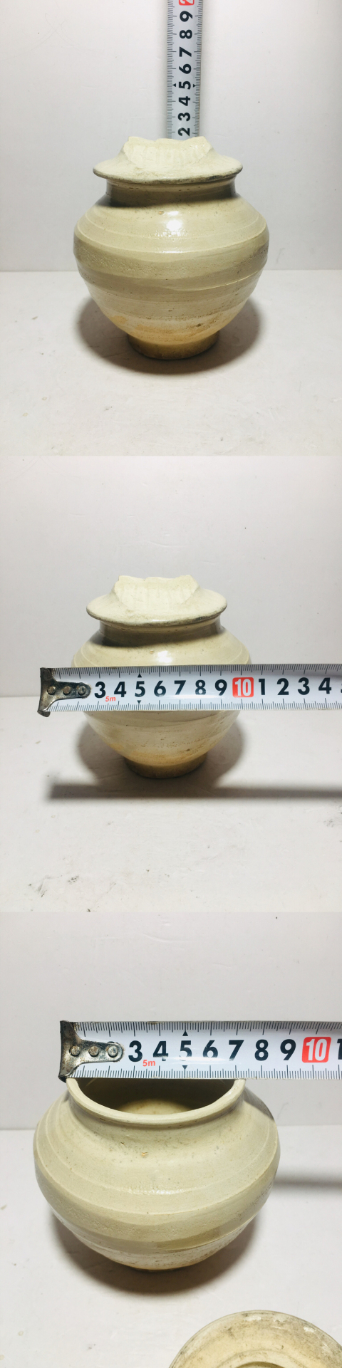 古玩陶瓷青白釉弦紋茶葉罐拍賣，當前價格0元