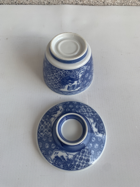 古玩陶瓷六十至八十年代青花蓋杯拍賣,當前價格160元