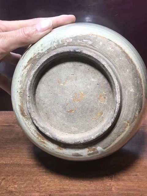 古玩陶瓷清中.哥釉青花錢紋罐拍賣，當前價格1650元