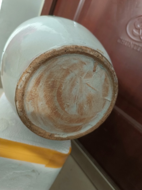 古玩陶瓷光緒豆青釉青花博古花卉紋撇口瓶拍賣，當(dāng)前價(jià)格1600元