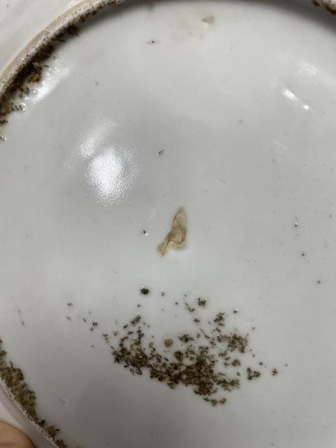古玩陶瓷清·同治 人物花鳥蝶紋廣彩大盤拍賣，當前價格1380元