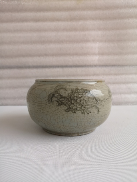 古玩陶瓷清代印花魚紋洗拍賣，當前價格680元