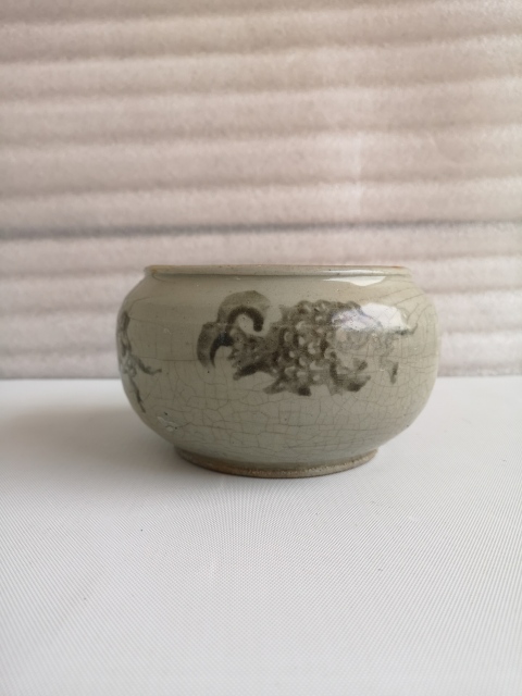 古玩陶瓷清代印花魚紋洗拍賣，當前價格680元