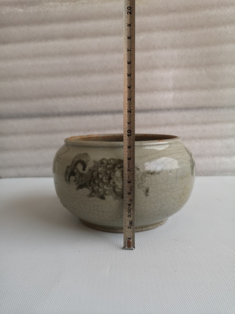 古玩陶瓷清代印花魚紋洗拍賣，當前價格680元