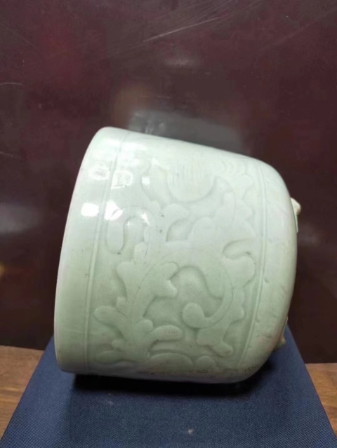 古玩陶瓷清代.龍泉筒式爐拍賣(mài)，當(dāng)前價(jià)格900元