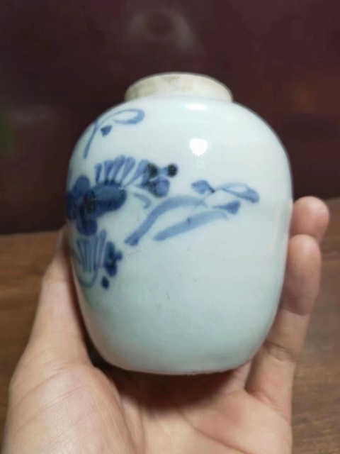 古玩陶瓷清早.青花蓮孑罐。拍賣，當前價格1280元