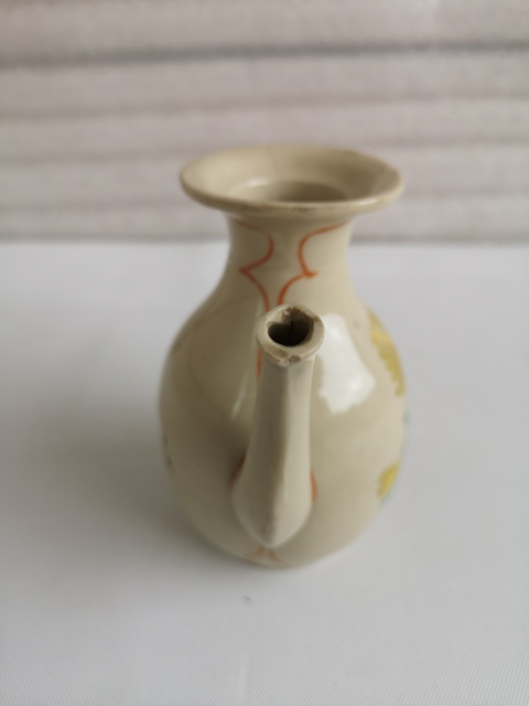 古玩陶瓷上世紀(jì)早期花卉紋執(zhí)壺拍賣，當(dāng)前價格68元
