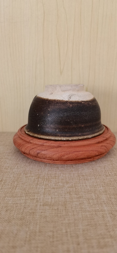 古玩陶瓷宋末元初吉州窯餅足褐釉盞拍賣(mài),當(dāng)前價(jià)格1200元