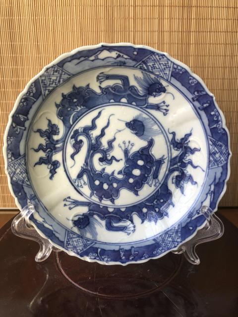 古玩陶瓷清雍正龍紋青花盤拍賣,當(dāng)前價(jià)格1500元