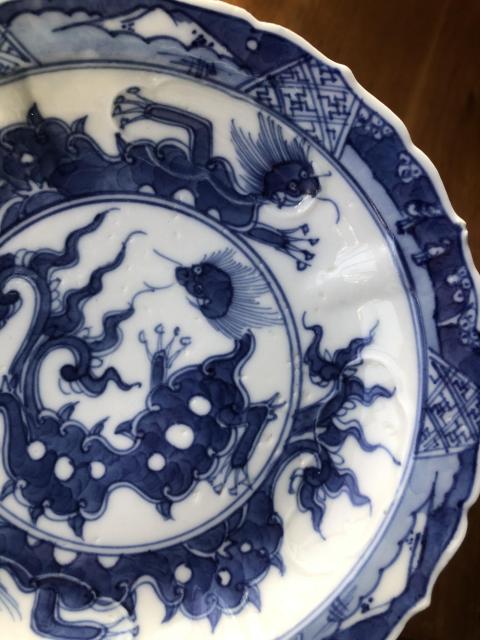 古玩陶瓷清雍正龍紋青花盤拍賣,當(dāng)前價(jià)格1500元