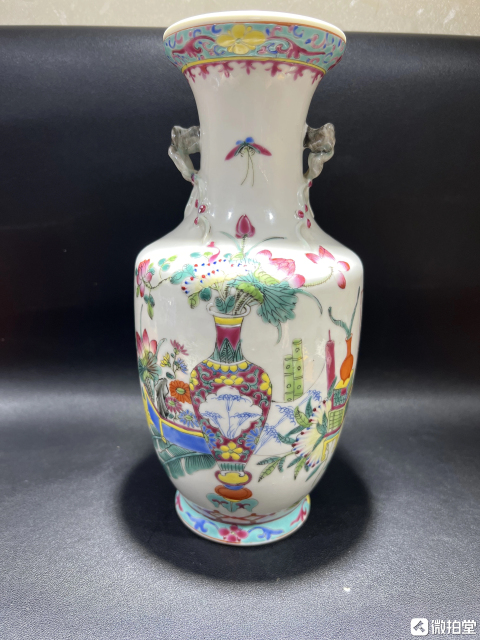 中国古美術/粉彩人物花瓶 【光緒年製】在銘/F 中国古美術/粉彩人物花瓶 【光緒年製】在銘/F 中国古美術/