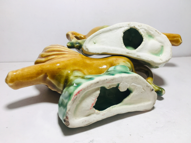 古玩陶瓷獅子像擺件一對拍賣，當前價格99元