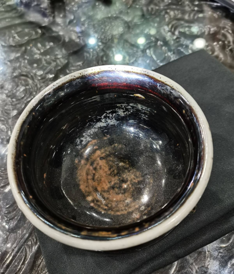 古玩陶瓷烏金釉獅耳爐拍賣，當前價格3900元