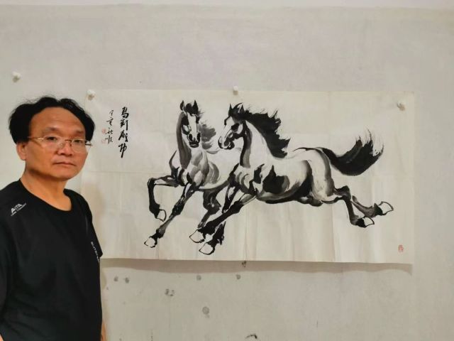 古玩字畫終南畫派創(chuàng)始人楊新順精品馬到成功拍賣，當前價格288元