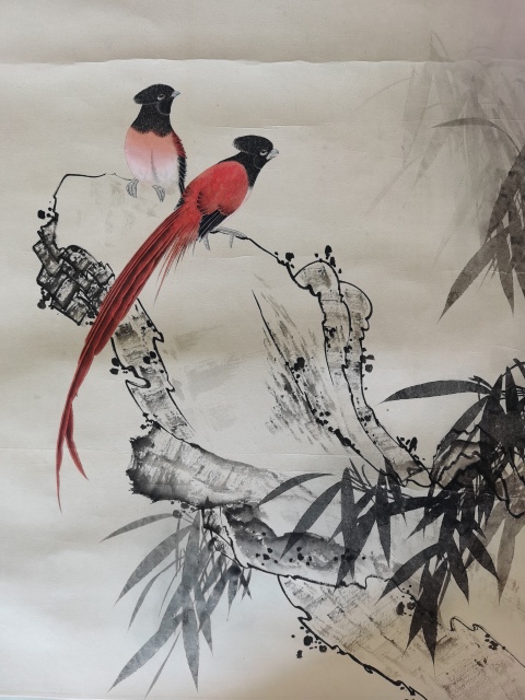 古玩字畫已故著名國(guó)畫大師俞致貞、劉力上 花鳥圖拍賣,當(dāng)前價(jià)格60000元