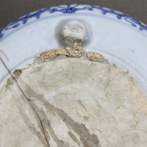 古玩陶瓷清代早期德化窯青花香爐拍賣，當(dāng)前價(jià)格1800元