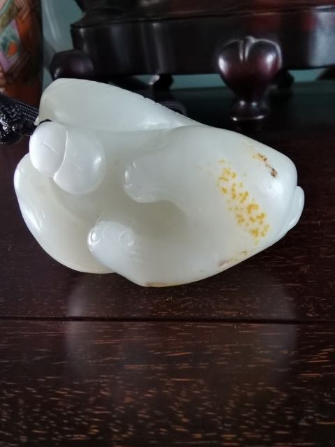 古玩玉器天然和田籽料手把件拍賣,當前價格28000元