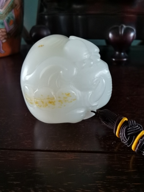 古玩玉器天然和田籽料手把件拍賣,當前價格28000元