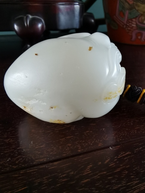 古玩玉器天然和田籽料手把件拍賣,當前價格28000元