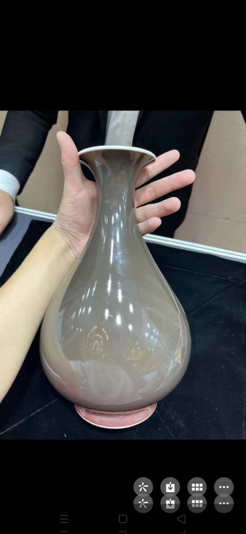 古玩陶瓷霽紅釉玉壺春瓶拍賣,當前價格870000元