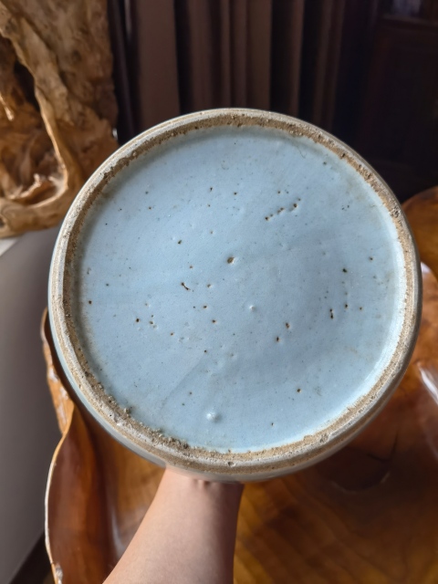 古玩陶瓷清中花卉紋青花罐拍賣，當前價格950元