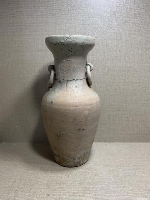古玩陶瓷宋代雙耳盤口瓶拍賣，當前價格280元