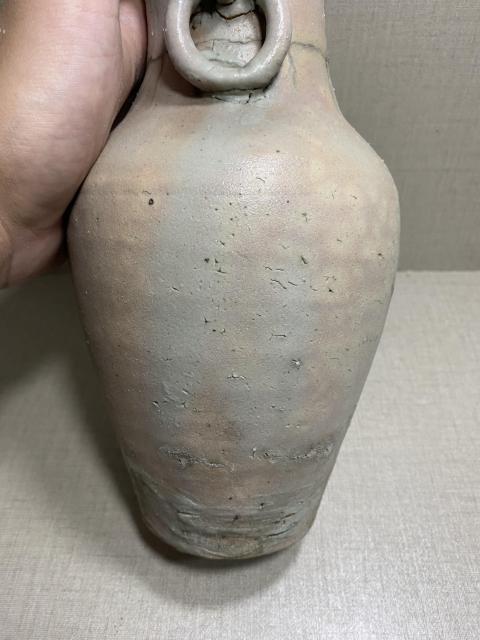古玩陶瓷宋代雙耳盤口瓶拍賣，當前價格280元