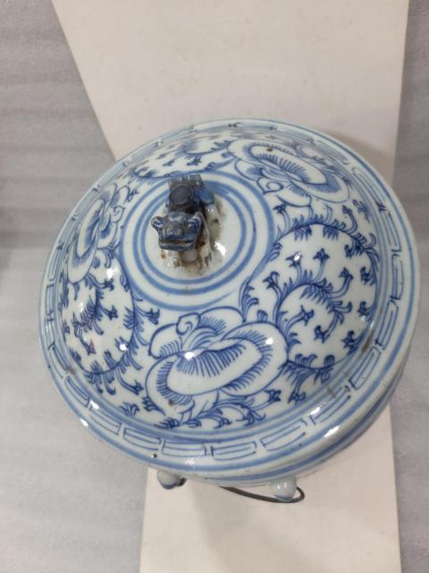 古玩陶瓷清代道光至咸豐纏枝花卉紋四系粥罐拍賣，當前價格2288元