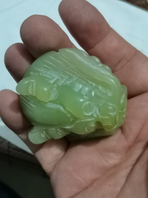 古玩玉器創匯的岫玉雕龍紋玉帶穿拍賣,當前價格266元