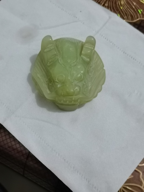 古玩玉器創匯的岫玉雕龍紋玉帶穿拍賣,當前價格266元