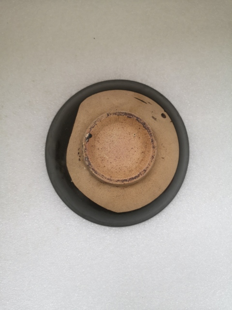 古玩陶瓷清代澀圈圈足的疊燒工藝黒褐釉碗拍賣,當(dāng)前價(jià)格298元