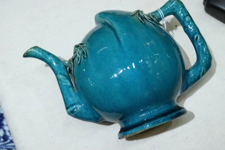 古玩陶瓷孔雀藍仿生壺拍賣，當前價格18800元