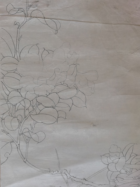 古玩字畫已故國畫大師俞致貞花卉白描圖拍賣,當前價格12000元